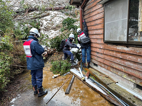 住家被害認定調査の写真