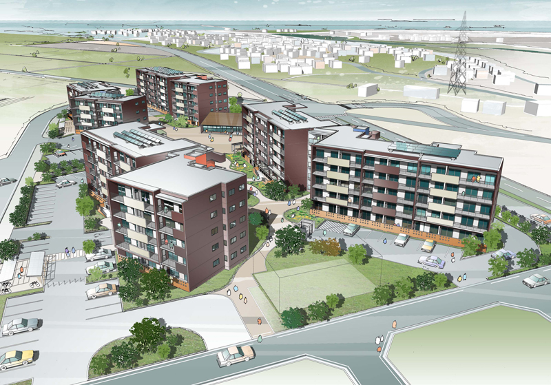 現在計画中の復興住宅完成図の画像