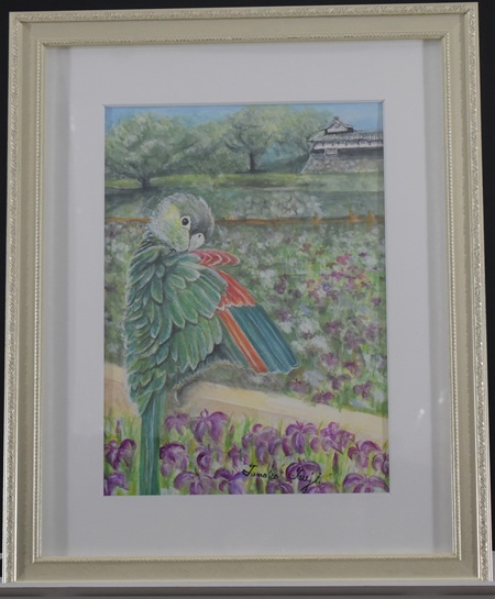 辻　智子「花菖蒲も私もきれいでしょう」