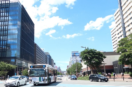 現在の渡辺通１丁目交差点