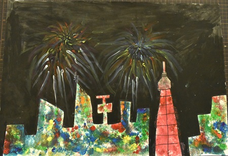 慶　誇太郎「カラフルな町」