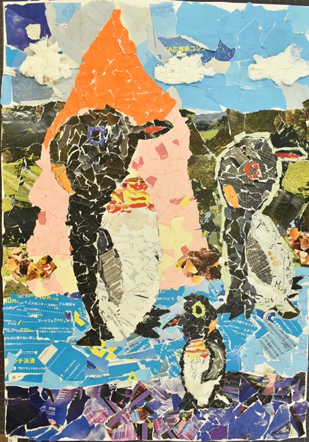 江口　明音「オオサマペンギンのおやこ」