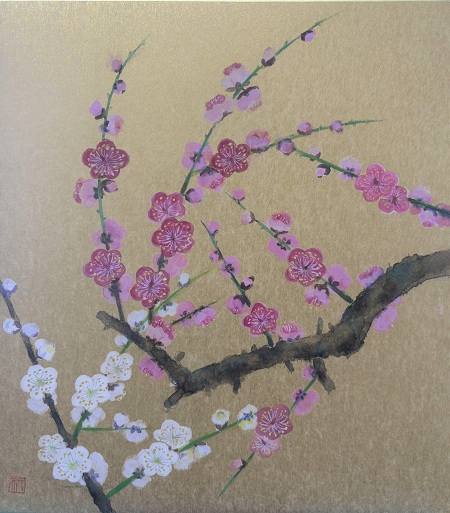 紅白梅図　伝統的な吉祥画