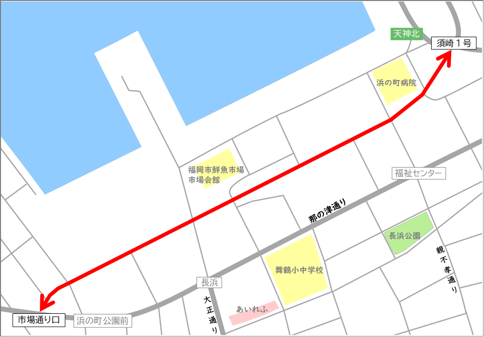 長浜市場通りの認定箇所拡大図