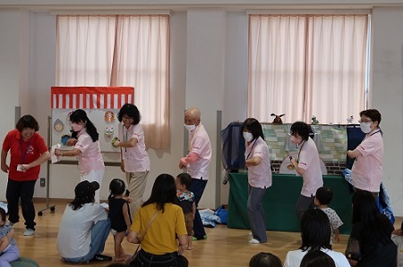 笑顔応援隊のあいさつ