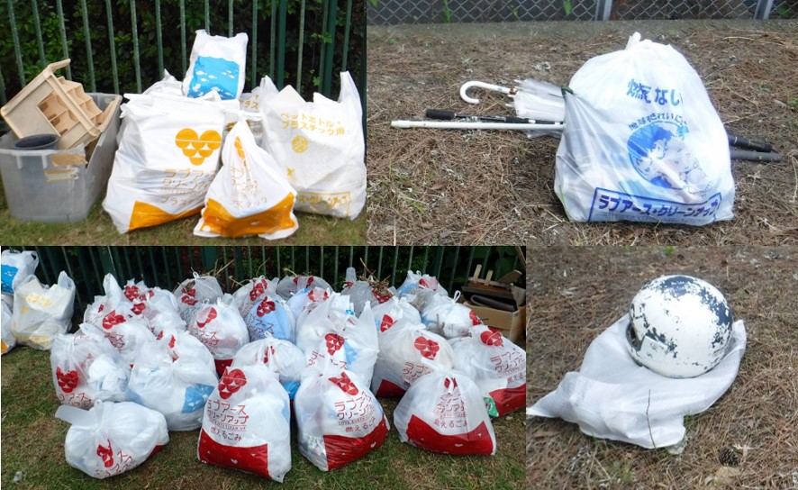 集まった燃えるごみ、プラスチックごみ、燃えないごみの写真_2
