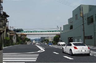 立体交差完成後の麦野跨線橋のイメージ写真