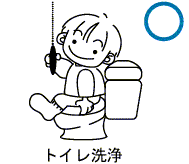 トイレ洗浄の画像
