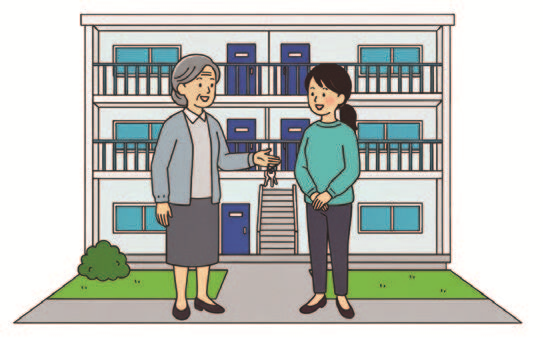 大家と借家人のイラスト