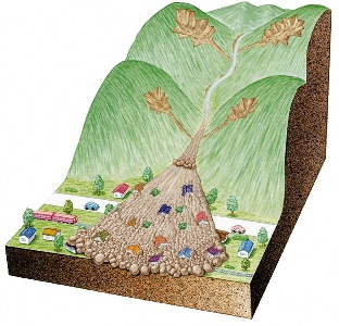 土石流（イラスト）