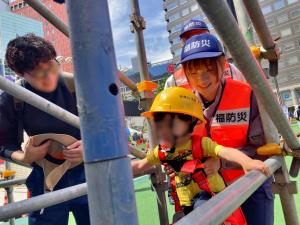 足場体験の様子