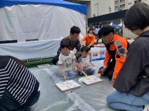 ストリートペイント体験の様子