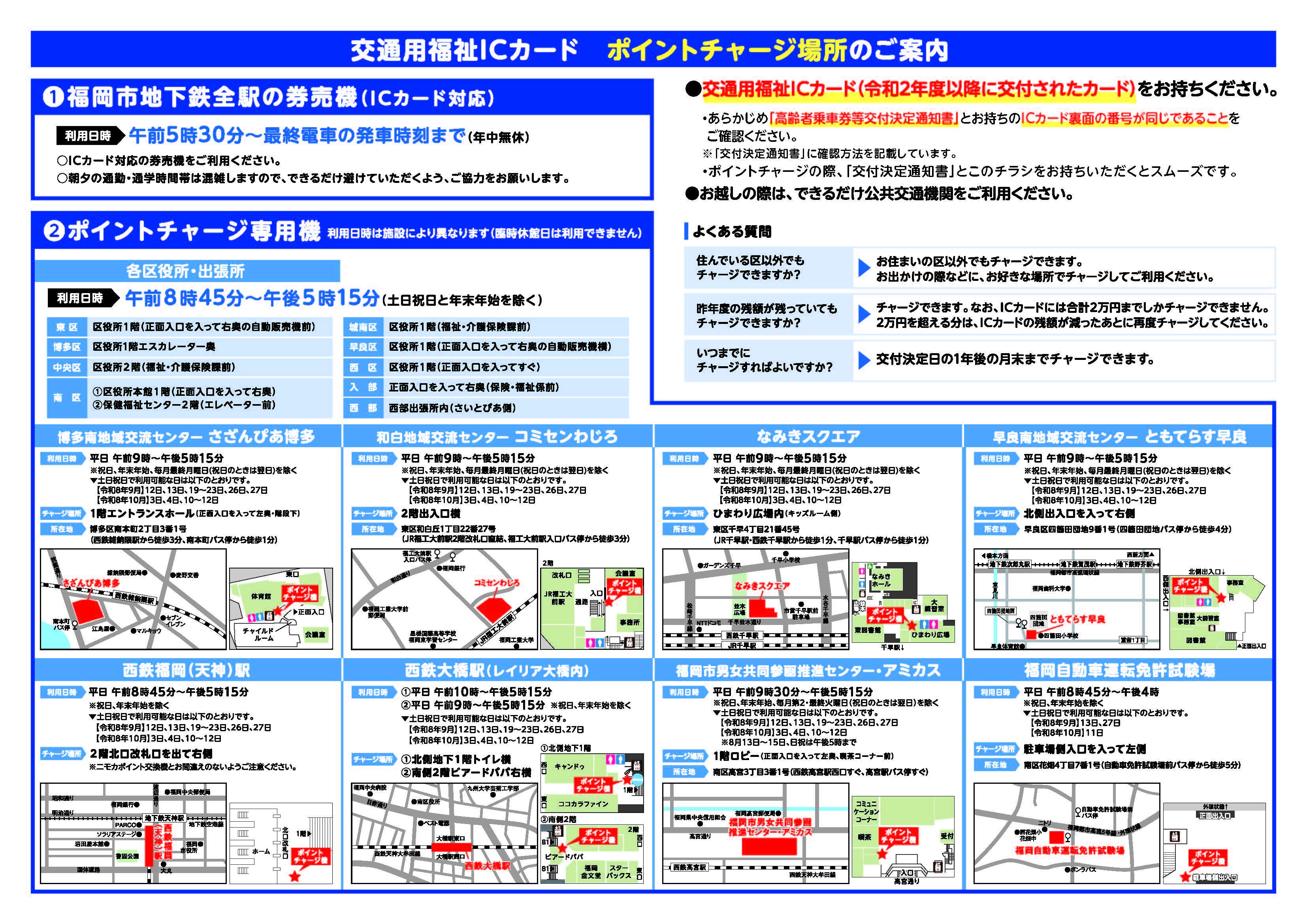 ポイントチャージチラシ（裏）