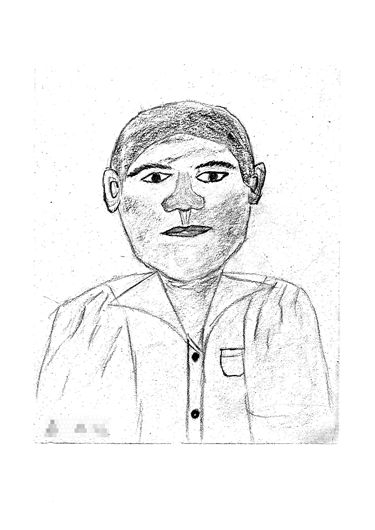 画像:人物面＜男子児童上半身像＞