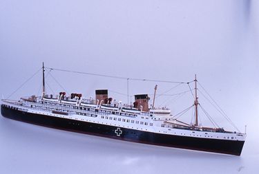 画像：引揚船模型「興安丸」