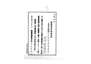 画像:教練検定合格證明書
