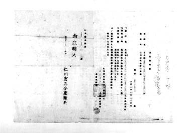 画像:旅行証明願〈組長、堺市高田アルミニウム工業へ旅行の証明願〉