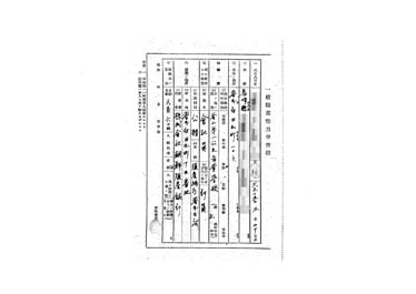 画像:社員証一般職業能力申告控＜会社員、行員＞