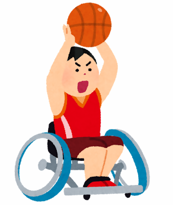車いすバスケの絵