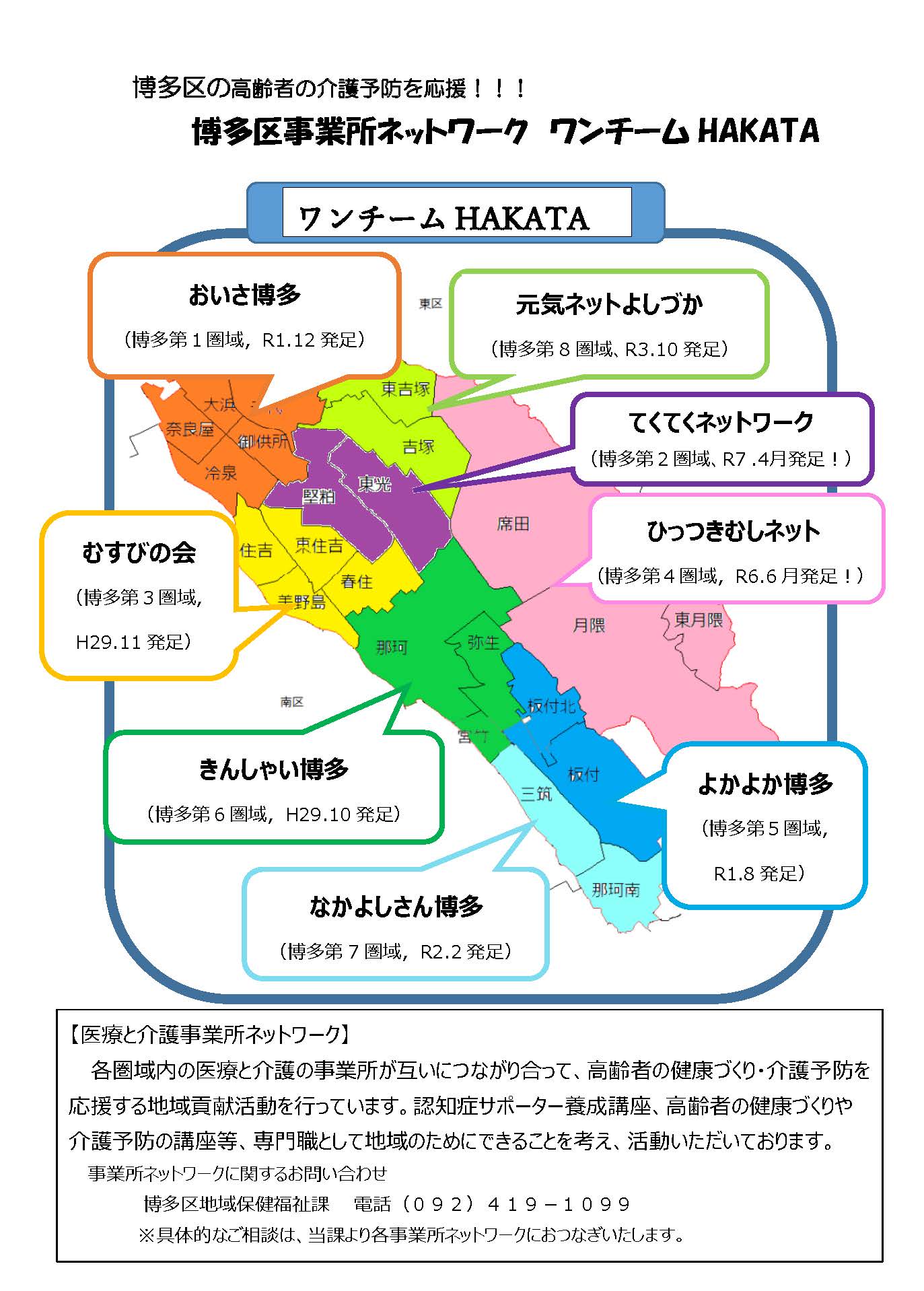 ワンチームHAKATAのマップ画像。詳細は次に記載。