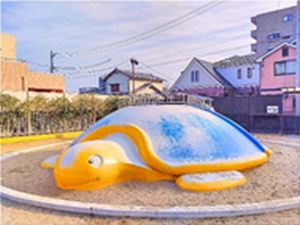 姪浜明治通公園の親ガメの写真