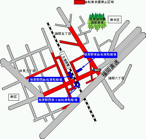 笠原駅周辺駐輪場マップ