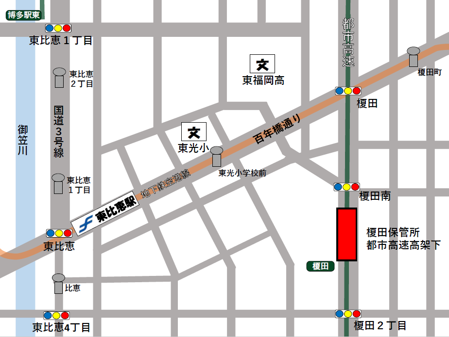 榎田自転車保管所の地図