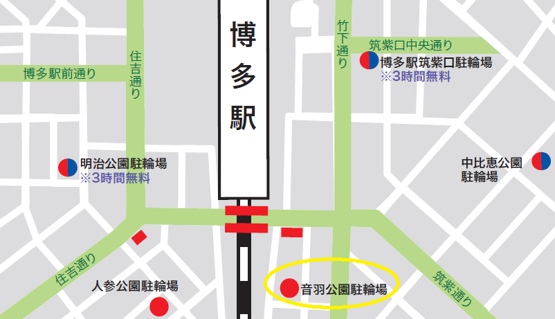 音羽公園駐輪場の地図