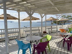 カフェからの景色の写真