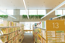 明るい雰囲気の東図書館