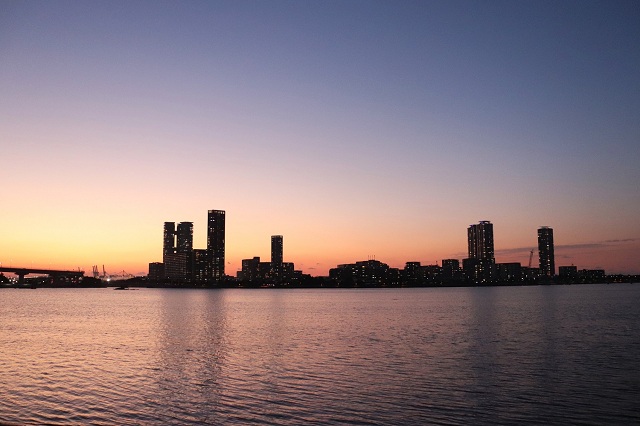 香椎海岸 アイランドシティ 夕景