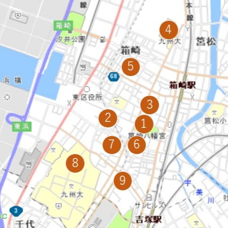 箱崎のマップ