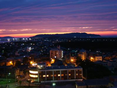 「夕焼け志賀島」の拡大画像