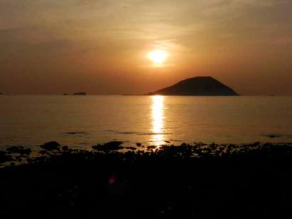 志賀島の夕日の様子１