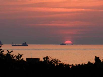 志賀島の夕日の様子３