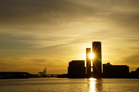 アイランドシティの夕日の写真２