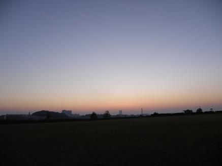 青葉公園黄昏時の様子