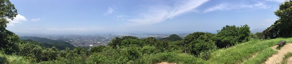 三日月山山頂からのパノラマ写真