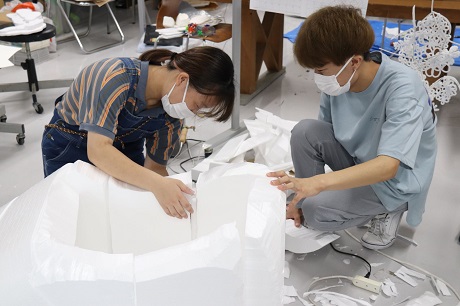 オブジェ作成風景