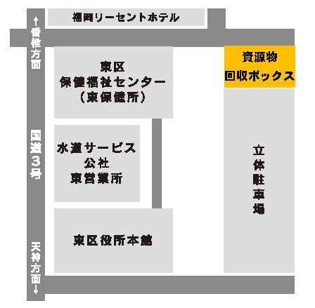 区役所リサイクルボックスの位置図