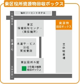 区役所資源回収ボックス位置図