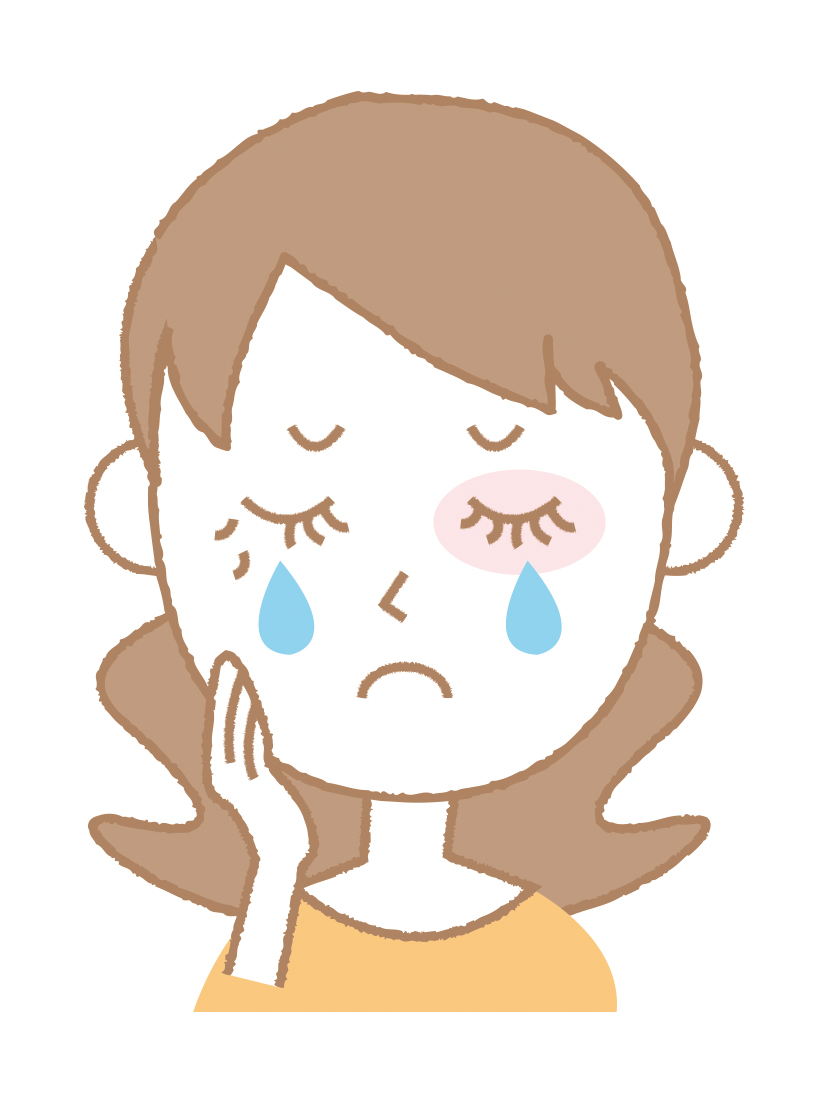 泣いている人のイラスト