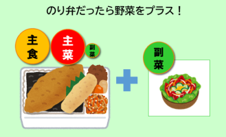 のり弁だったら野菜をプラス