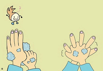 紙芝居9ページ目正しい手洗いの仕方の画像