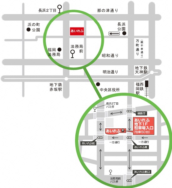 あいれふ周辺地図画像