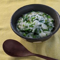 中華風もち入り七草粥の写真