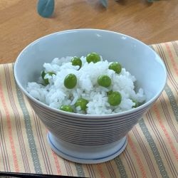 ふっくらグリンピースの旨みご飯の写真
