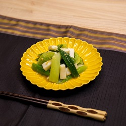 いかとねぎの辛子酢みそ和えの写真