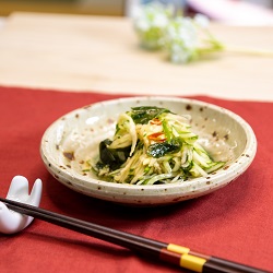 きゅうりと切干大根の甘酢漬けの写真