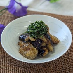 なすのサッパリ揚げ浸しの写真